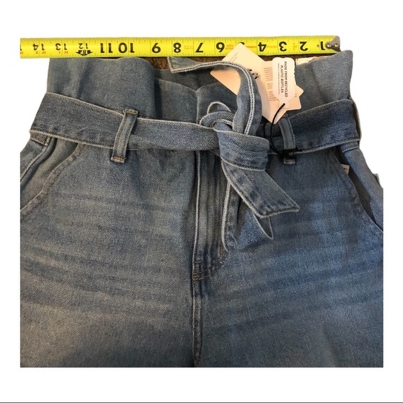 Sincerely Jules Super high rise whiskered paperbag waist denim jean shorts size5 - Picture 9 of 10